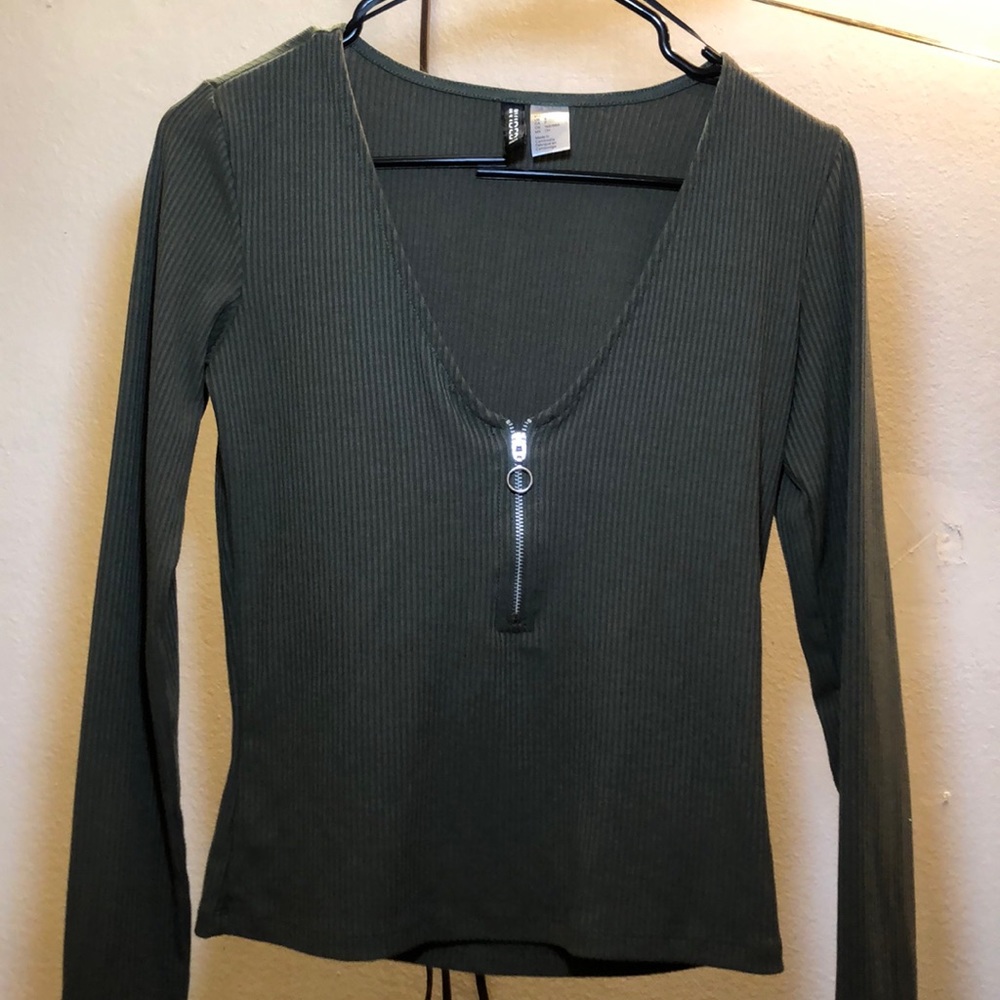 Long sleeve green dressy shirt